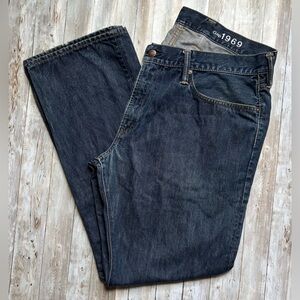 GAP 1969 Men's 38/32 Straight Fit 100% Cotton Dark Blue Jeans Fall ‘11 Line